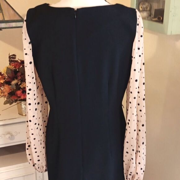 Danny and Nicole LBD With Polka Dot Sleeves. Quiet Luxury - Picture 6 of 10